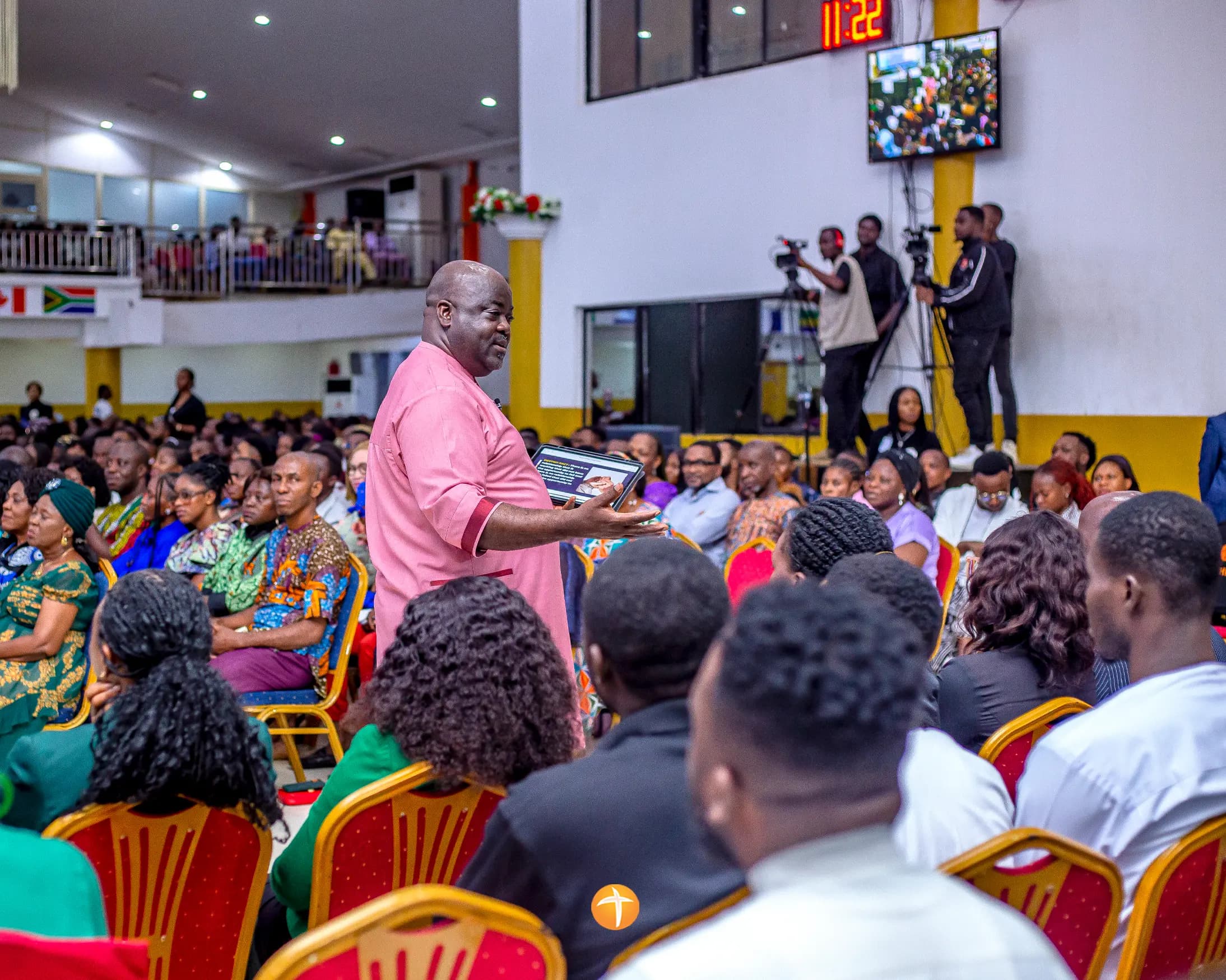 Congregation worshipping together